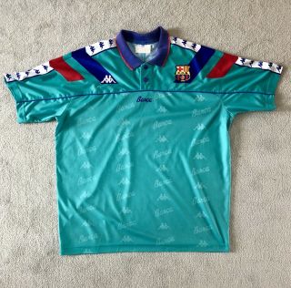 Vintage Rare Barcelona Barca Kappa Football Away Shirt Jersey Xl 1992 - 95 Romario