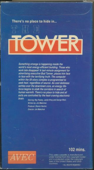 The Tower Much Sought After Canadian Sci Fi Horror Weirdness Avec VHS Rare 2