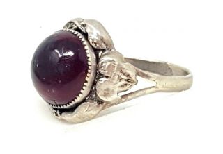 Vintage Sterling Silver Amethyst Band Ring Size 8 1/2