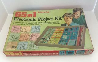 Science Fair 65 In 1 Electronic Project Kit - From 1972 - Vintage Computers Rare