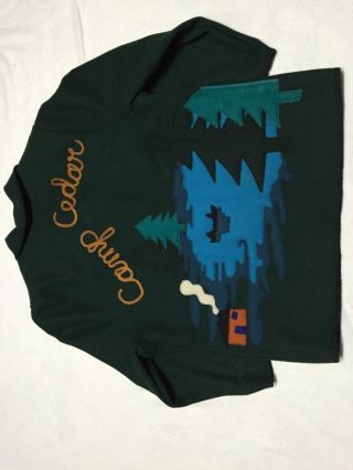 Vintage Camp Cedar 100 Wool Sweater/Coat By Cindy Owings Designs Inc. ,  Size M 5