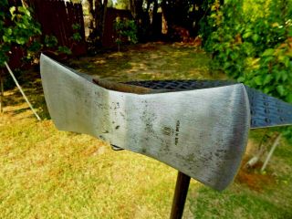 Vintage Hb Hults Bruk 3 - 1/2 Lbs Double Bit Axe Head,  Made In Sweden Drop Forged