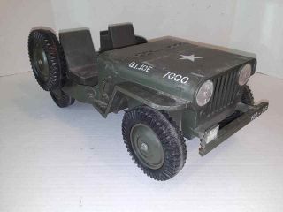 Vintage 1960s Gi Joe By Hasbro 7000 5 Star Hq 26 Army Jeep Battery Operated 20 "