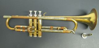 Vintage Getzen Deluxe Tone Balanced Trumpet 68885 With Vincent Bach 7cw