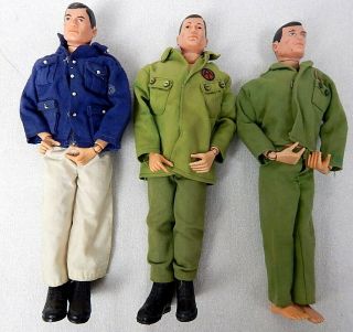 Vintage Group Of 9 GI Joe Action Figures Sailor Marine Soldier 1960 ' s Hasbro 2