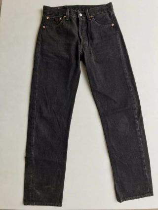 Vintage Levis 501 Made In Usa Black Jeans W 29 L 30