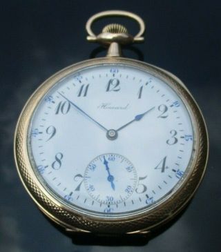 Antique 1911 E.  Howard Pocket Watch 12s 19 Jewels Runs W/ Gold Center
