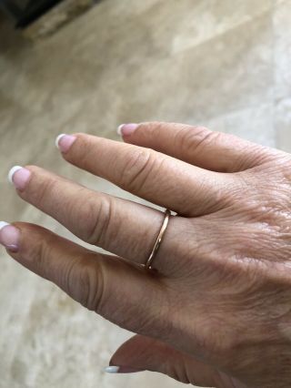 Vintage Jes Maharry 14kt Rose Gold Ring Be Thankful Love Life Stamped Inside