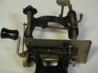 1900 ' s F & W Liberty Childs Sewing Machine Enameled Cast Iron 7