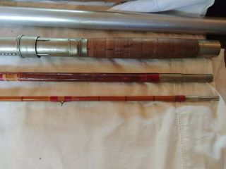 1880 ' S 3 Pc Bamboo Fly Rod CASE H L LEONARD LEONARD & MILLS MAKERS 5 2