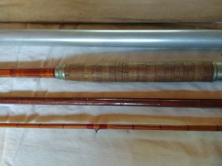 1880 ' S 3 Pc Bamboo Fly Rod CASE H L LEONARD LEONARD & MILLS MAKERS 5 3