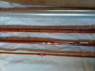 1880 ' S 3 Pc Bamboo Fly Rod CASE H L LEONARD LEONARD & MILLS MAKERS 5 4