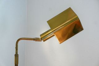 Vintage Mcm Koch,  Lowy Brass Floor Lamp Adjustable Height Pharmacy Lamp