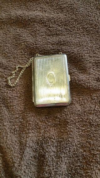 Vintage Ladies German Silver Dance Purse With Compact And Coin Slots