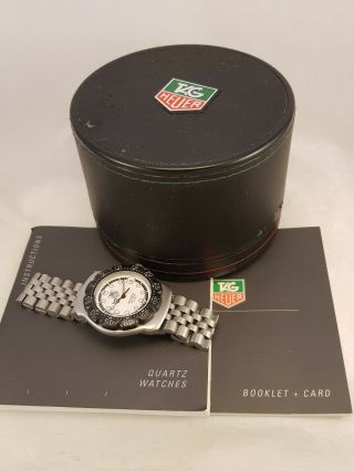 GENT ' S VINTAGE SWISS TAG HEUER WA1218 FORMULA 1 WHITE DIAL BOXED 2
