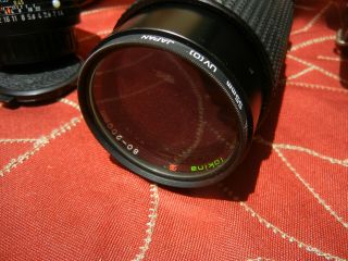 Vintage Pentax MX 35mm SLR Film Camera w/ 3 lenses,  flash,  UV filters 8