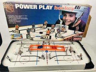 Vintage 1985 Coleco Power Play Nhl Hockey Islanders Vs Flyers