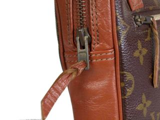 LOUIS VUITTON Vintage Marly Dragonne Monogram Canvas Leather Clutch Bag 2