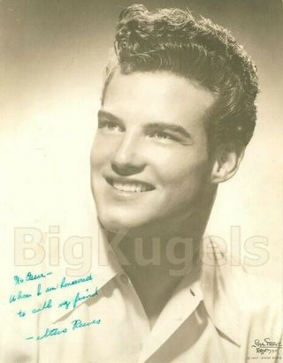 1947 Vintage Autographed Steve Reeves Male Portrait Bodybuilder Muscle Beefcake