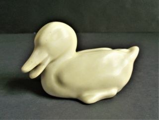 Antique ROOKWOOD 1929 Pottery DUCK PAPERWEIGHT Yellow Ivory Matte Glaze 6064 VTG 2