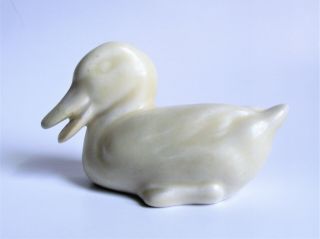 Antique ROOKWOOD 1929 Pottery DUCK PAPERWEIGHT Yellow Ivory Matte Glaze 6064 VTG 6