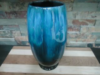 Vintage Cobalt Blue - Blue Mountain Pottery - Bmp - Vase - Large - Rare Piece