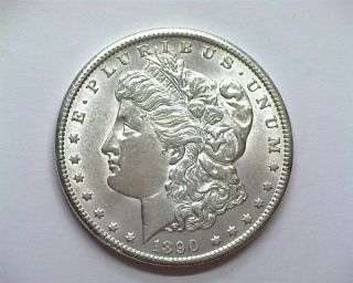 1890 - Cc Morgan Silver Dollar Near Gem Uncirculated Rare Better Date