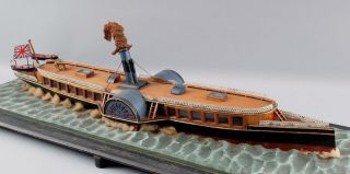 19thC Antique American Maritime Folk Art Clipper Painted Diorama Ship Model,  NR 9
