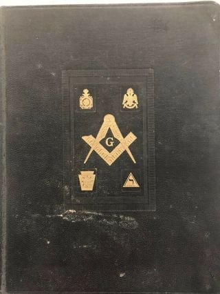 Vintage Masonic Lodge Freemasonry Holy Bible Kjv A.  J.  Holman 1954 Rare