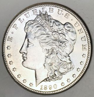 1890 Cc Morgan Dollar Choice Bu,  Bright Blast White Rare Carson City Nr 08215