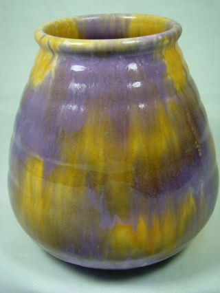 Roseville Pottery Imperial Ii Vibrant Glazes 469 6 Purple Gold Beehive Vase