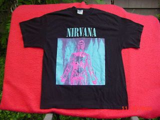 Vintage Nirvana Sliver Grunge Rock Band Shirt Dated 1992 M & O Knits