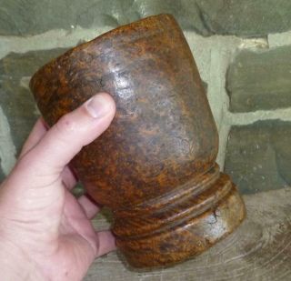 Best Antique American Burl Mortar 18th,  Early 19th C Treen Primitives