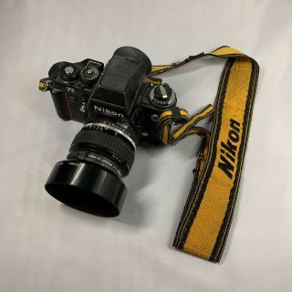 Rare Nikon F3 35mm Slr Film Camera Black,  Nikkor 50mm 1:1.  2 355115 Hs - 12 Hood