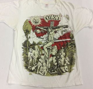 Vintage Ozzy Osbourne Crucifixion Metal Band Tour Concert T Shirt Xl 1991 Rock