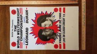 Leonard vs Duran Vintage 1980 Boxing Poster - Detroit Event 2