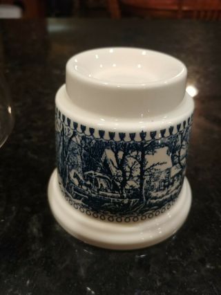 RARE Royal China Currier and Ives candle lamp 3