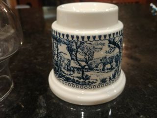 RARE Royal China Currier and Ives candle lamp 4