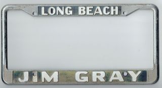Long Beach California Jim Gray Imports Mg Austin Vintage License Plate Frame