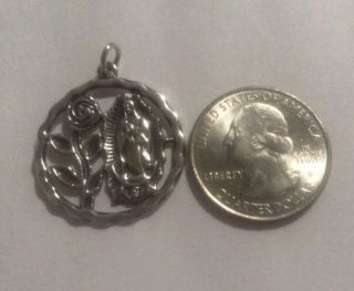 James Avery Rare Retired Htf Guadalupe Charm With Rose
