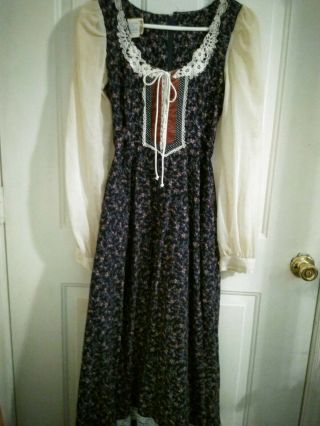 Vintage Gunne Sax Prairie Dress Size 11 1970 