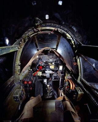 WW2 USAAF Aircraft Cockpit - FLAP INDICATOR - P - 38 Lightning - RARE VARIANT 5