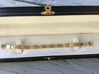 Vintage Italy Solid 14k Yellow Gold Screw Link 6 3/4” Bracelet 11.  7 G -