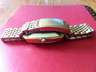 Omega Seamaster Automatic Vintage Square Gold Plated Men ' s Watch RUNNING L@@K 2