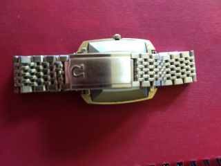 Omega Seamaster Automatic Vintage Square Gold Plated Men ' s Watch RUNNING L@@K 4