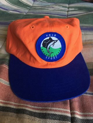 Polo Sport Ralph Lauren Vintage 90s Marlin Cookie Strap Back Hat Cap