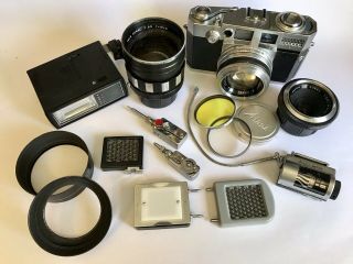 Rare Aires 35v Rangefinder Camera With Accessories