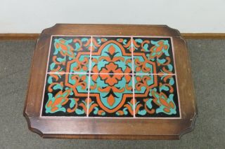 Vintage MISSION CALIFORNIA TILE TOP TABLE MONTEREY TAYLOR 6 Tile 6 