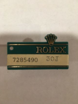 Vintage 1980’s Rolex Green Hang Tag For The Submariner