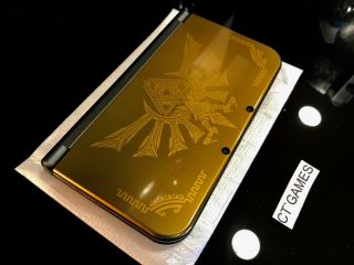Nintendo 3DS XL Hyrule Gold Limited Edition DUAL IPS SCREENS RARE 2